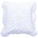 Coussin blanc 45 x 45 cm en coton de la collection Bleuet