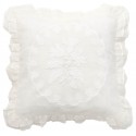 Ivory linen and cotton pillow cover 60 x 60 cm from the Bleuet collection