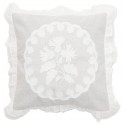 Natural linen and cotton pillow cover 60 x 60 cm from the Bleuet collection