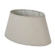 Abat-jour oval en lin couleur beige 25 x 16