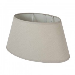 Beige oval linen lampshade 25 x 16 cm