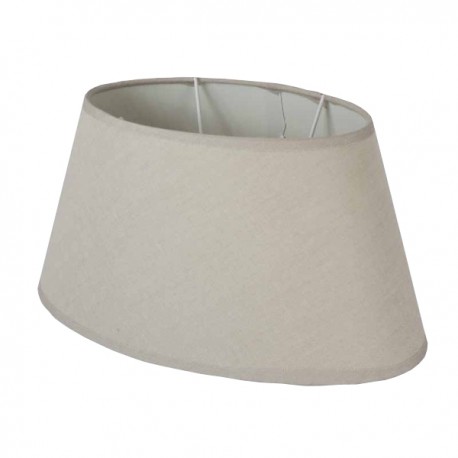 Beige oval linen lampshade 35 x 22 cm