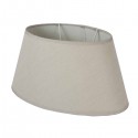 Abat-jour oval en lin couleur beige 35 x 22 cm