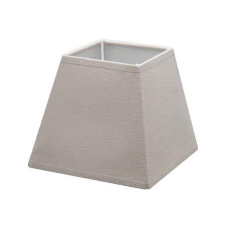 Taupe linen square lampshade 25,5 x 25,5 cm