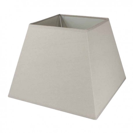 Taupe linen square lampshade 20,5 x 20,5 cm