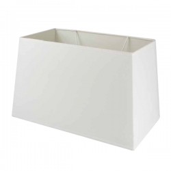 White cotton rectangular lampshade 30 x 17 cm