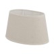 Abat-jour oval en coton blanc 25 x 16 cm