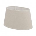 Cream linen oval shade lampshade 25 x 16 cm