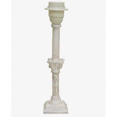 Pied de lampe colonne blanc de 27,7 cm