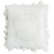 White linen and cotton cushion 45 x 45 cm from the Antic Rose collection