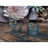 Set of 2 mini king crowns antique brass color
