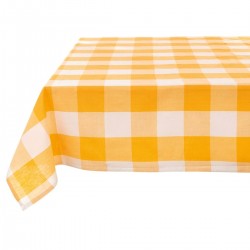 Nappe enduite jaune "La Galateria" 140 x 180 cm en coton