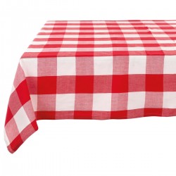 Nappe enduite rouge "La Galateria" 140 x 180 cm en coton