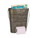 Support papier toilette en zinc avec porte journaux