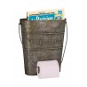 Zinc toilet paper holder with newspaper holder