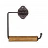 Toilet paper holder with wooden stand