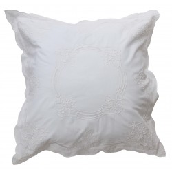 White linen and cotton cushion 45 x 45 cm from the Louise collection