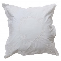 White cotton cushion 45 x 45 cm from the Louise collection