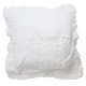 Taie d'oreiller 60 x 60 cm blanche en lin et coton de la collection Mathilde