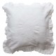 White linen and cotton cushion 45 x 45 cm from the Mathilde collection