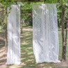 Ammiraziane white curtain 150 x 290 in polyester with loops
