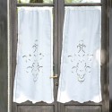 Set of 2 white Affetto mini curtains 60 x 120 cm