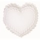 Coussin cœur blanc en cotton