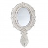 Sentimento antique white hand mirror