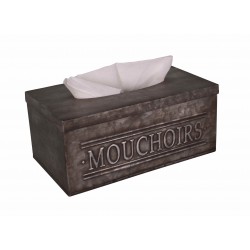 Chiseled tissue box "Mouchoirs"
