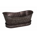 Baignoire porte savon couleur zinc