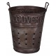 Set de 2 Pots "couverts / ustensiles" en zinc