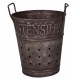 Set de 2 Pots "couverts / ustensiles" en zinc