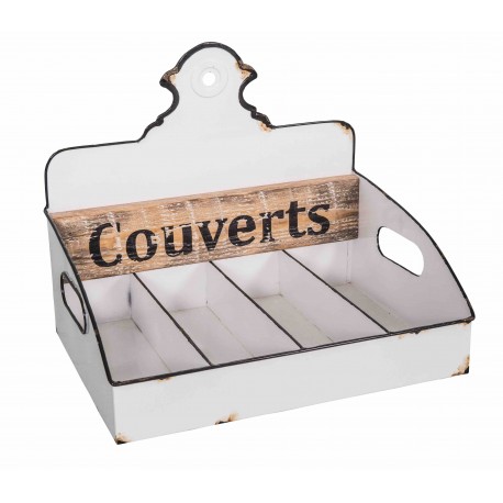 Range couverts blanc antique