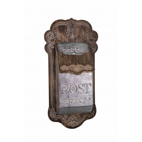 Boite aux lettres "Postes" en bois et zinc