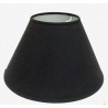 Abat-jour Rond en Coton Noir - 30 cm avec Fixation Mobile