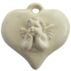 Heart wax natural patina with putti