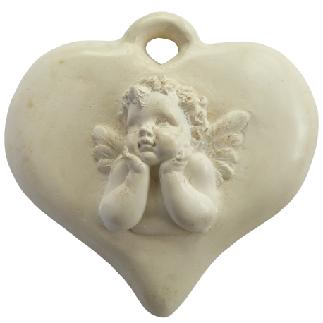 Heart wax natural patina with putti