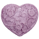 Heart knitted perfume plain purple