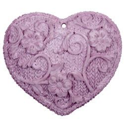 Heart knitted perfume plain purple