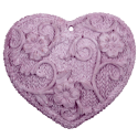 Heart knitted perfume plain purple