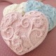 Heart knitted crude rose scent tender