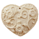 Heart knitted scent of honey color