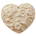 Heart knitted scent of honey color