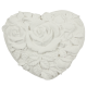 Heart crude white roses to perfume