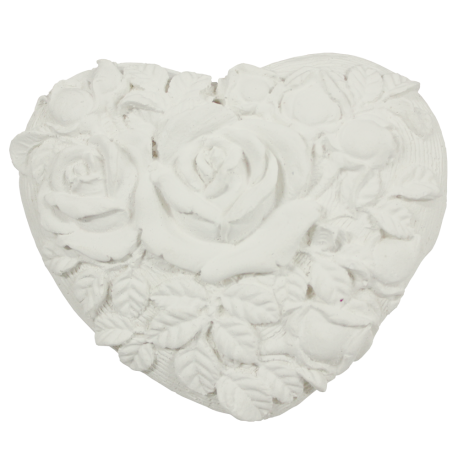 Cœur roses blanc brut à parfumer