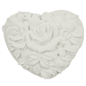 Heart crude white roses to perfume