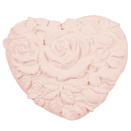 Heart crude soft pink roses to perfume