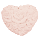 Heart crude soft pink roses to perfume