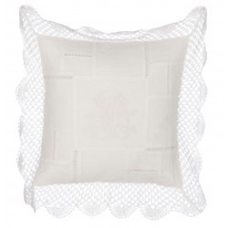 Coussin brodé 45 x 45 cm "Vintage Lace Collection"